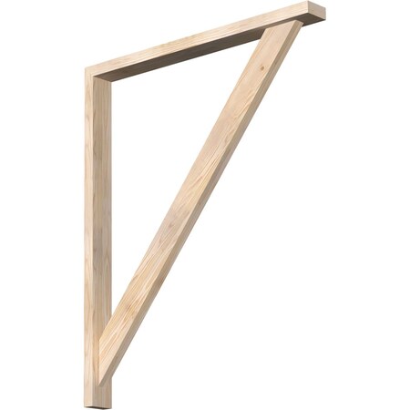 Ekena Millwork Traditional Block Smooth Bracket w/ Offset Brace, Douglas Fir, 3 1/2"W x 36"D x 44"H BKT0402X36X44TRA05SDF